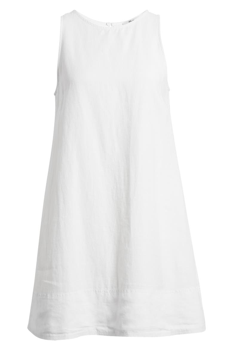 Linen Shift Minidress, Alternate, color, SALT
