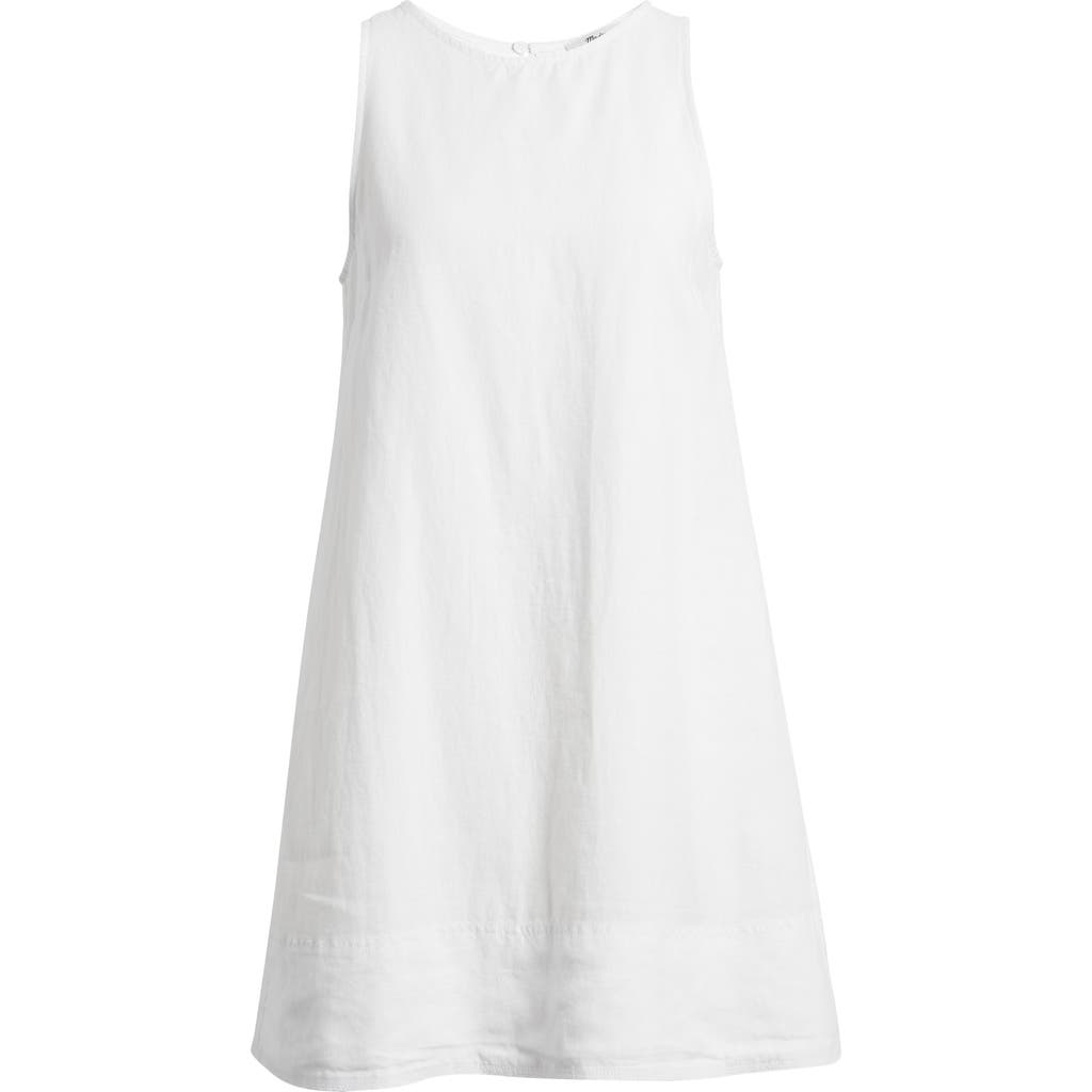 Madewell Linen Shift Minidress In Salt