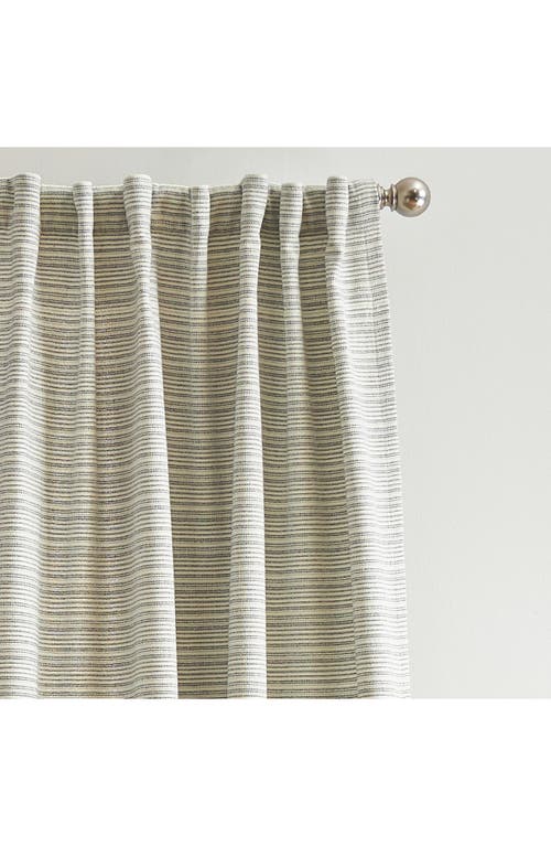 Dkny Pure Stream Set Of 2 Stripe Cotton Curtain Panels In White/blue