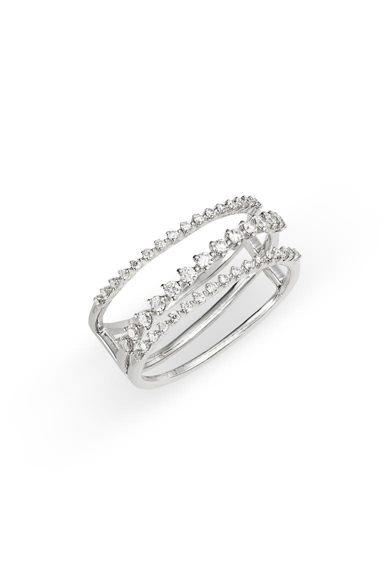 Liora Diamond Stack Ring (Nordstrom Exclusive), Main, color, WHITE GOLD/ DIAMOND