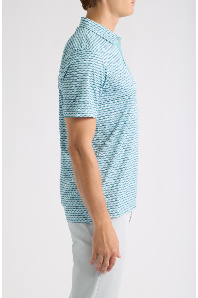 Valley Geo Print Performance Golf Polo, Alternate, color, SEAFOAM