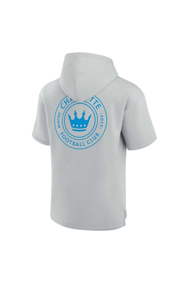 Unisex Fanatics Signature Gray Charlotte FC Elements Super Soft Fleece Short Sleeve Pullover Hoodie, Alternate, color, Gray