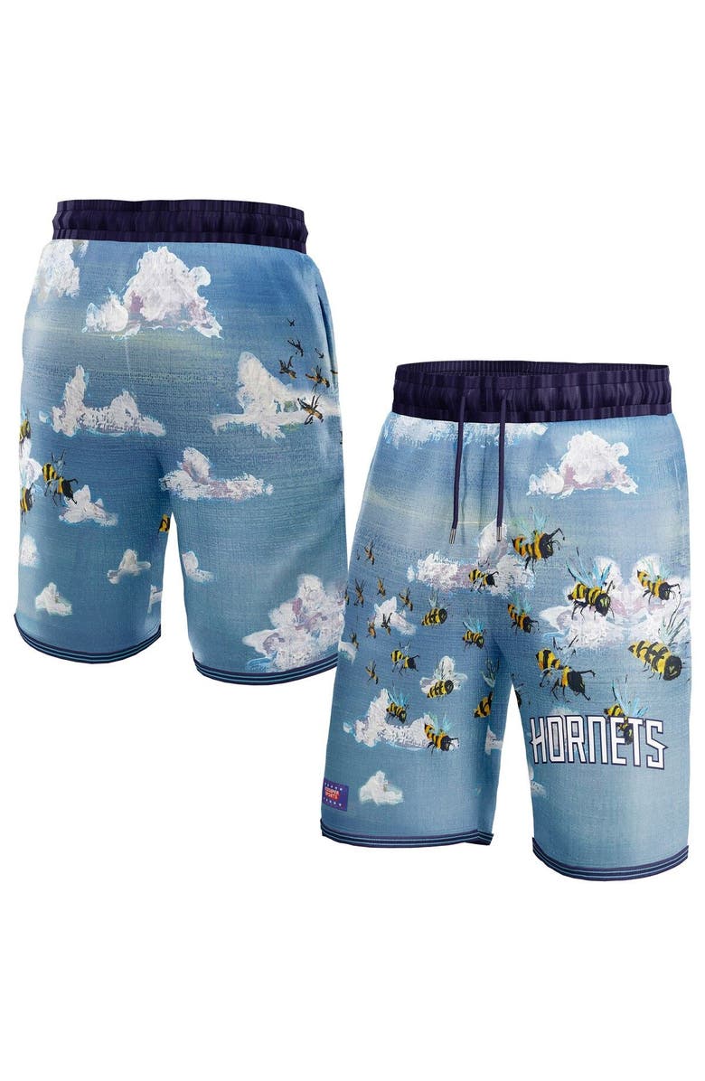 NBA X KIDSUPER Unisex NBA & KidSuper Studios by Fanatics Blue Charlotte Hornets Hometown Shorts, Main, color, Blue