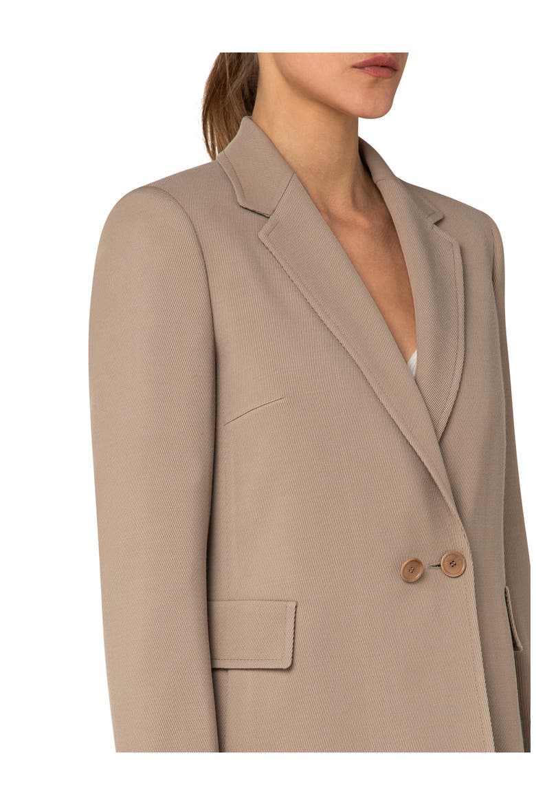Wool Tricotine Boyfriend Blazer, Alternate, color, CORD