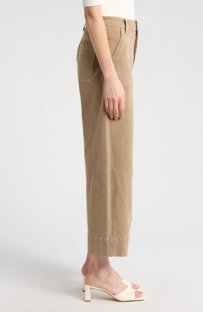 PAIGE Cameron High Waist Ankle Wide Leg Utility Jeans, Alternate, color, Vintage Camel Tan