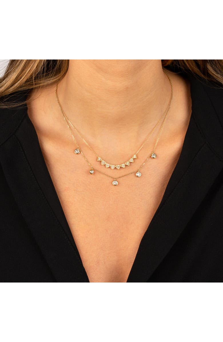 BY ADINA EDEN Diamond Dangling Bezel Necklace 14K, Alternate, color, 14K Gold