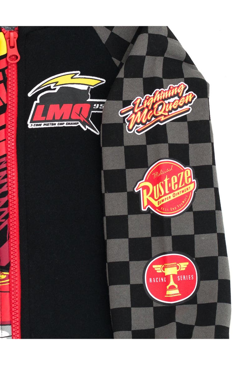Cars Lightning Mcqueen Fleece Zip-up Hoodie (toddler, Little Kid & Big Kid), Alternate, color, McQueen Black