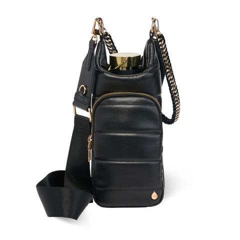 Vegan Leather Hydrobag Crossbody Water Bottle Bag With Strap Bundle