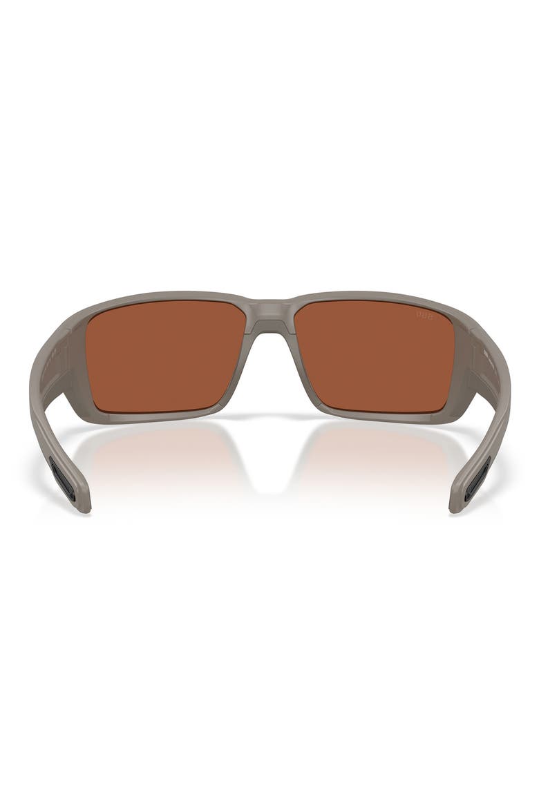 60mm Fantail Pro Polarized Rectangle Sunglasses, Alternate, color, MATTE OLIVE SHALE / GREEN MIRROR 580G