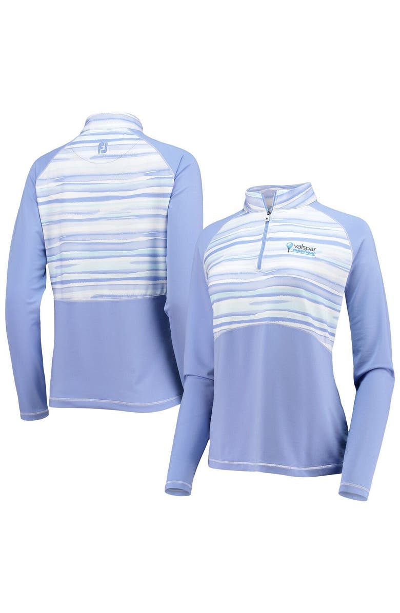 FOOTJOY Women's FootJoy Purple Valspar Championship Watercolor Raglan Half-Zip Top, Main, color, Purple