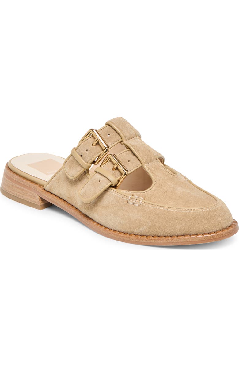 Dolce Vita Haydee Double Buckle Mary Jane Mule, Main, color, Dark Taupe Suede