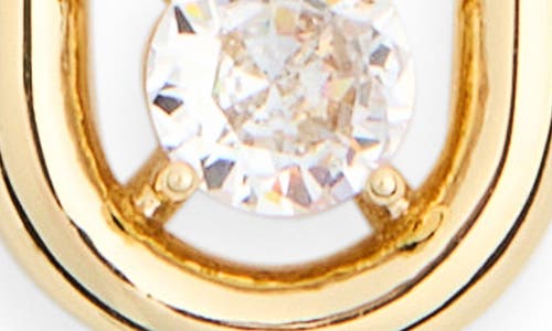 Nordstrom Rack Cubic Zirconia Oval Ring Pendant Necklace In Gold