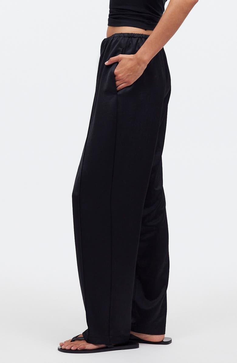 Pintuck Slim Pull-On Pants