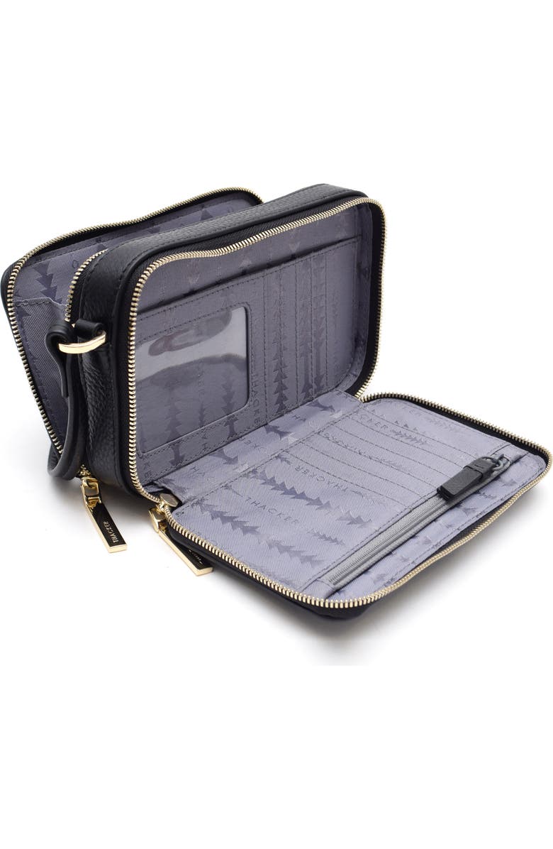 Thacker Riley Leather Crossbody Bag, Alternate, color, Black