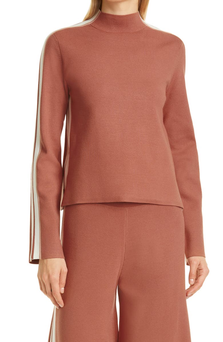 Veronica Beard Retha Side Stripe Sweater, Main, color, 