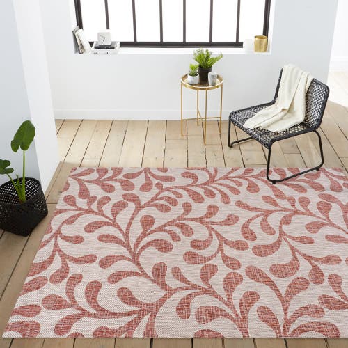 Jonathan Y Vine All Over Indoor/outdoor Area Rug In Red/beige