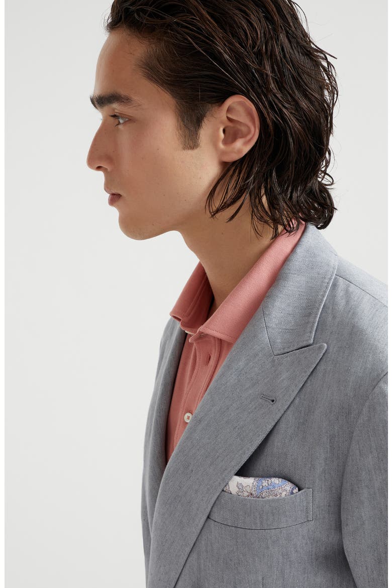 Double-face pocket square, Alternate, color, Butter