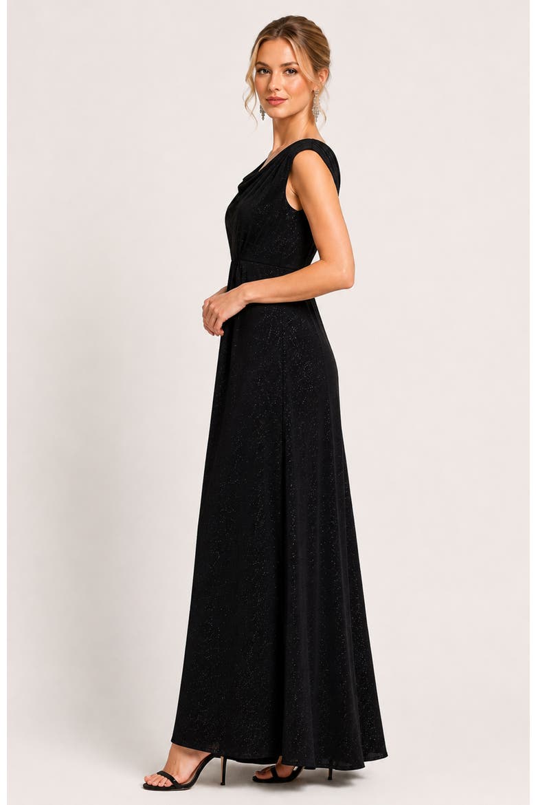 Cruise Cowl Neck Maxi Dress, Alternate, color, Glitter Black