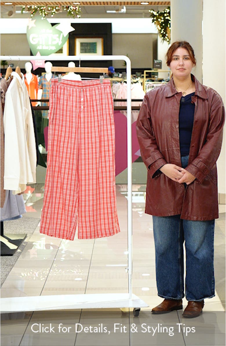 Holiday Plaid Cotton Sateen Pajama Pants, sales video thumbnail