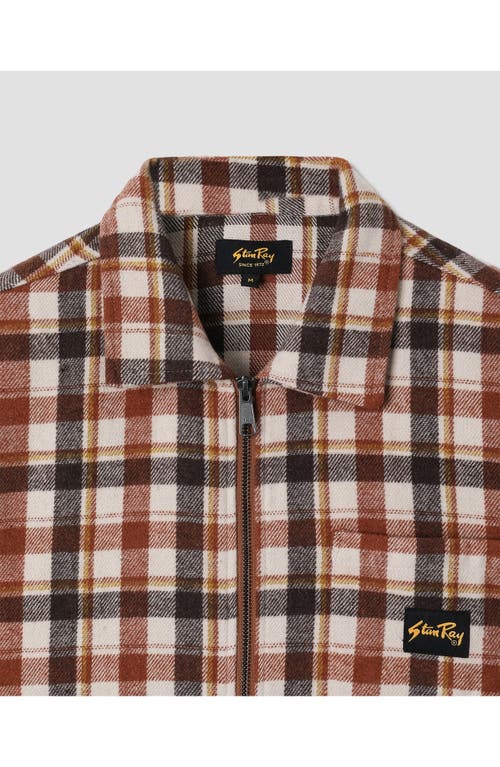 Stan Ray Plaid Flannel Zip-up Shirt In Multi