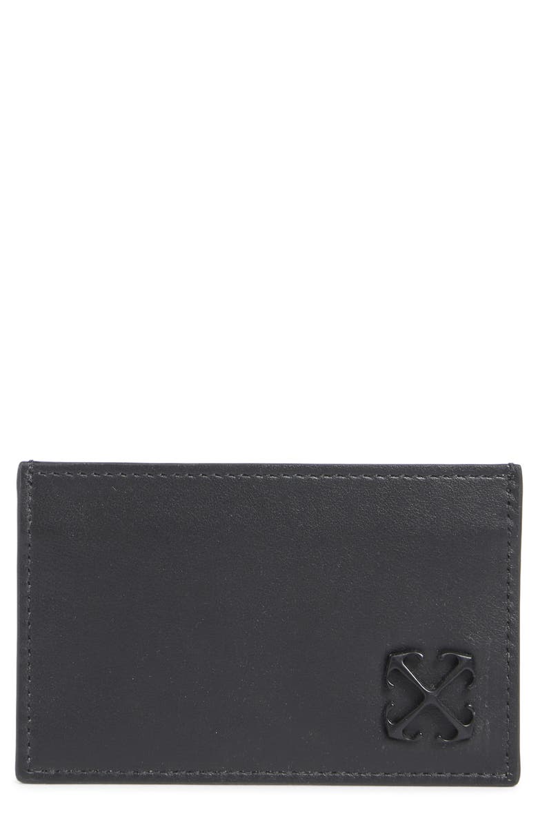 Off-White Jitney Leather Card Case, Main, color, 