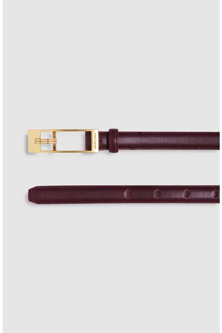Elly Belt Smooth Leather, Alternate, color, Fig