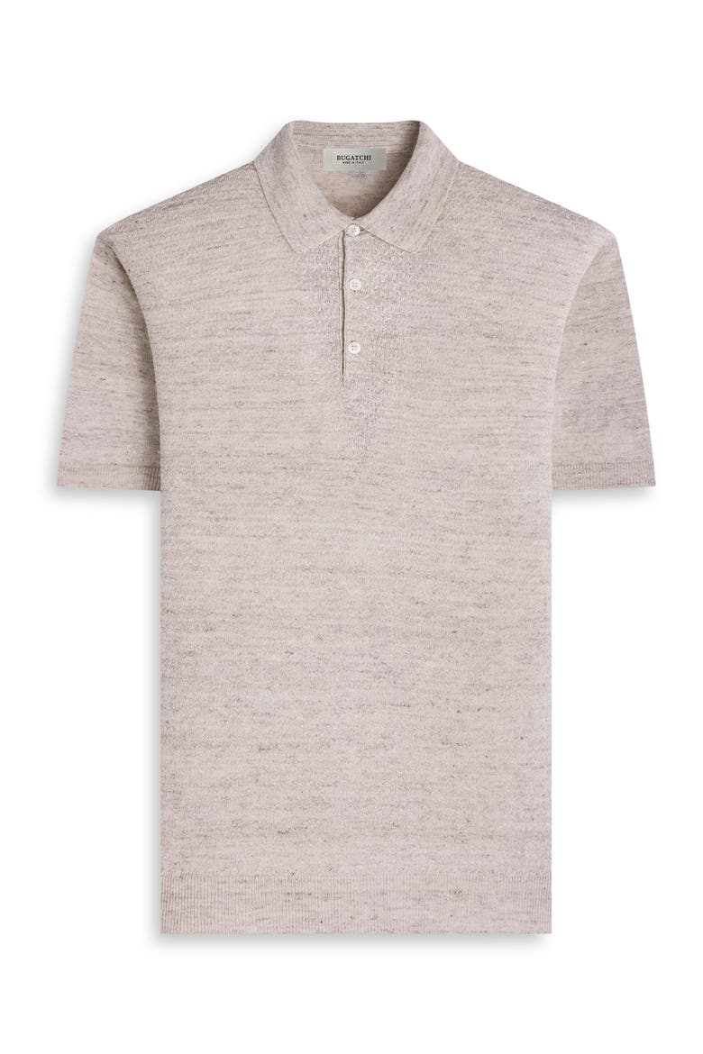 Linen Polo Sweater, Alternate, color, ALMOND