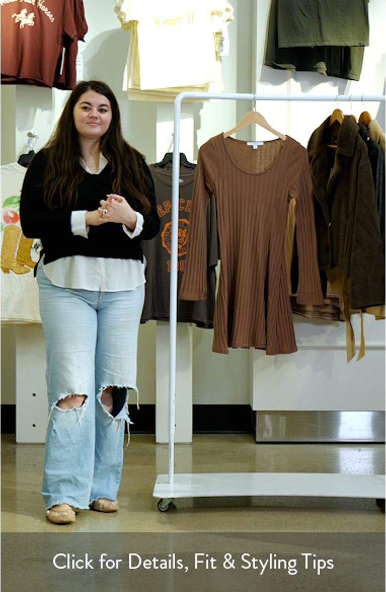 Ribbed Long Sleeve Minidress, sales video thumbnail