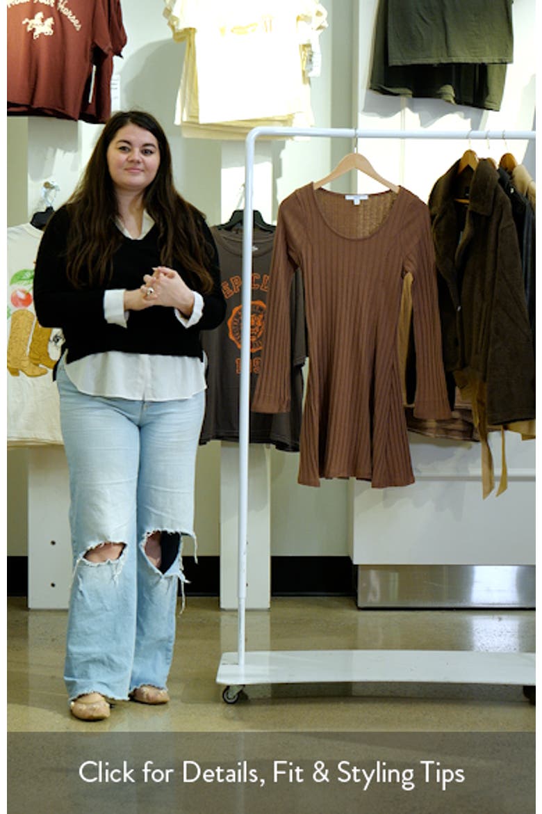 Ribbed Long Sleeve Minidress video