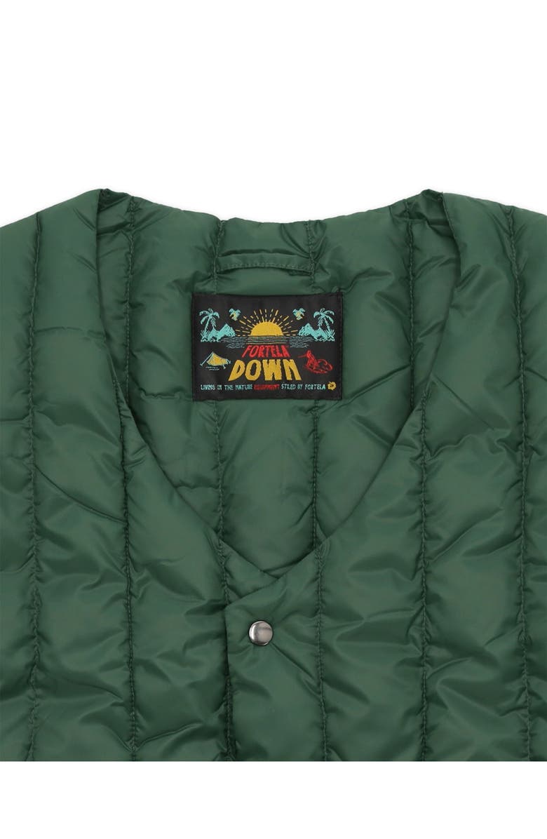 Fortela Birdie Quilted Nylon Vest, Alternate, color, Dark Green