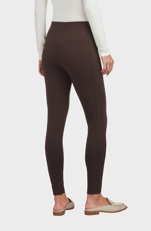 Matty M . Front Seam Ankle Leggings In Brown