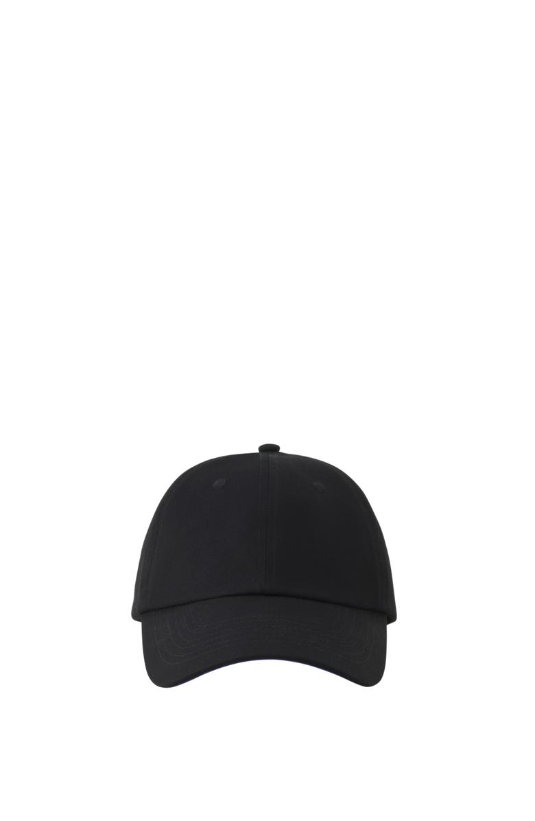 Lanvin Label Cotton Cap, Main, color, Black