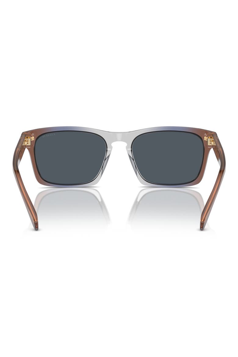 57mm Square Sunglasses, Alternate, color, PECAN BLUE GREY / BLUE GREY