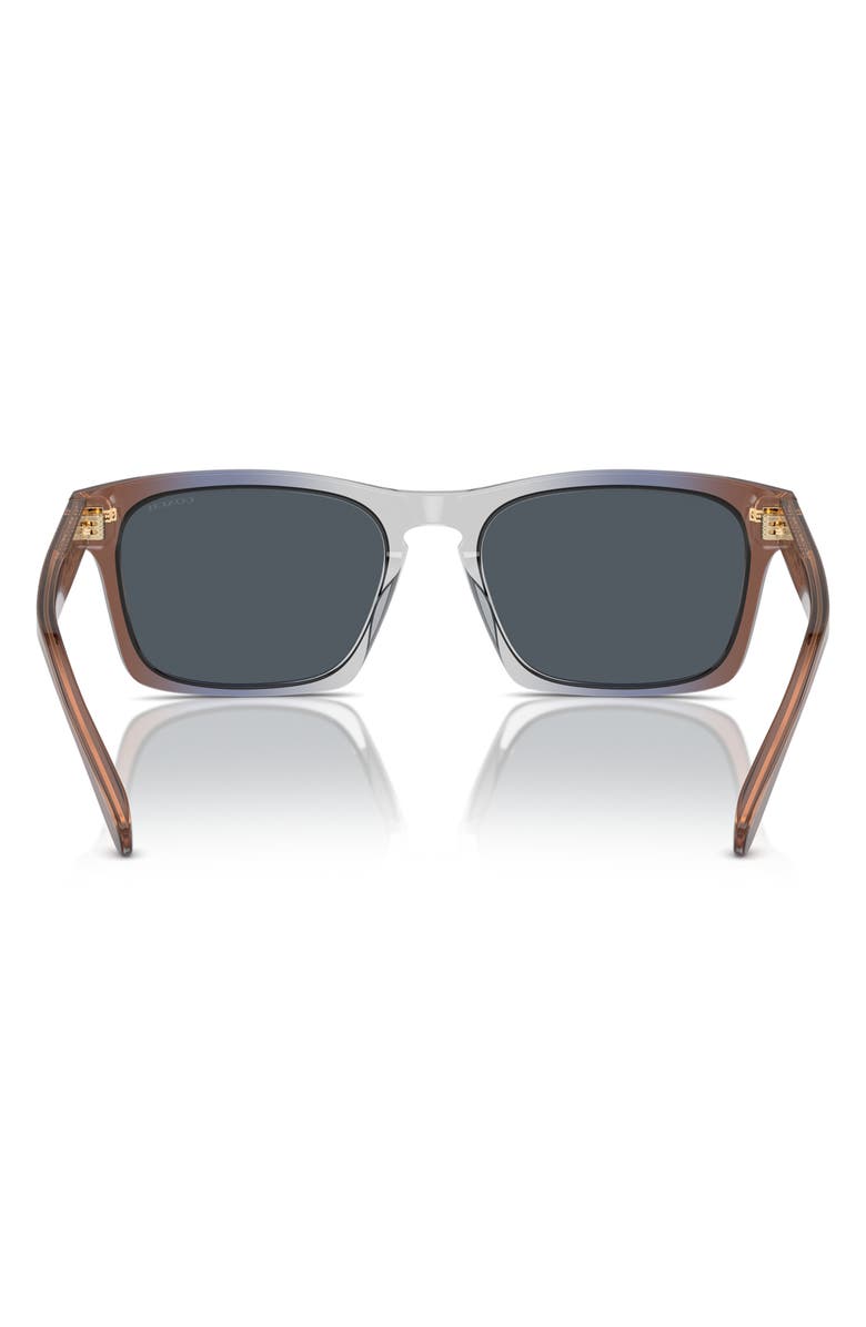 COACH 57mm Square Sunglasses, Alternate, color, Pecan Blue Grey / Blue Grey