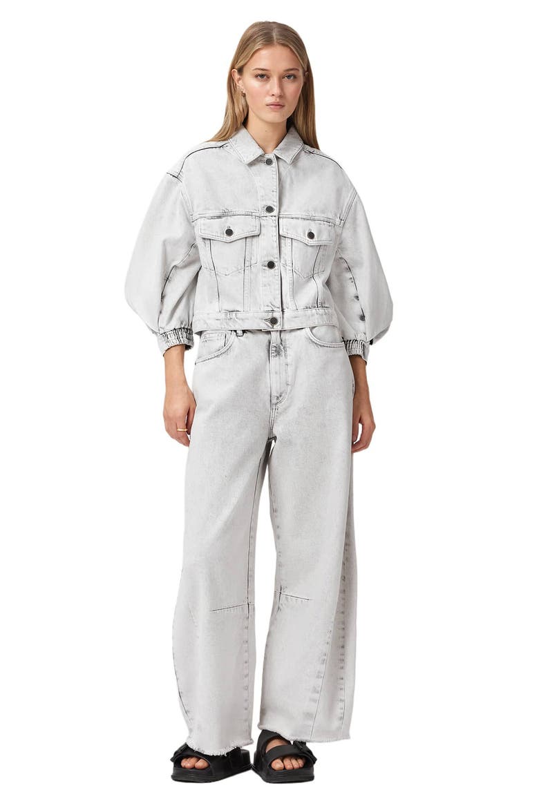 Luca Boxy Denim Jacket, Alternate, color, BLEACHED GREY