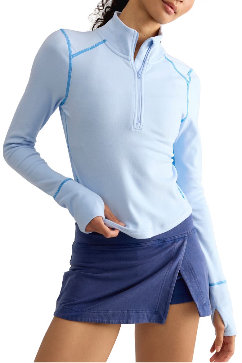 Retro Rider Half Zip Performance Top, Main, color, PERI BLUE