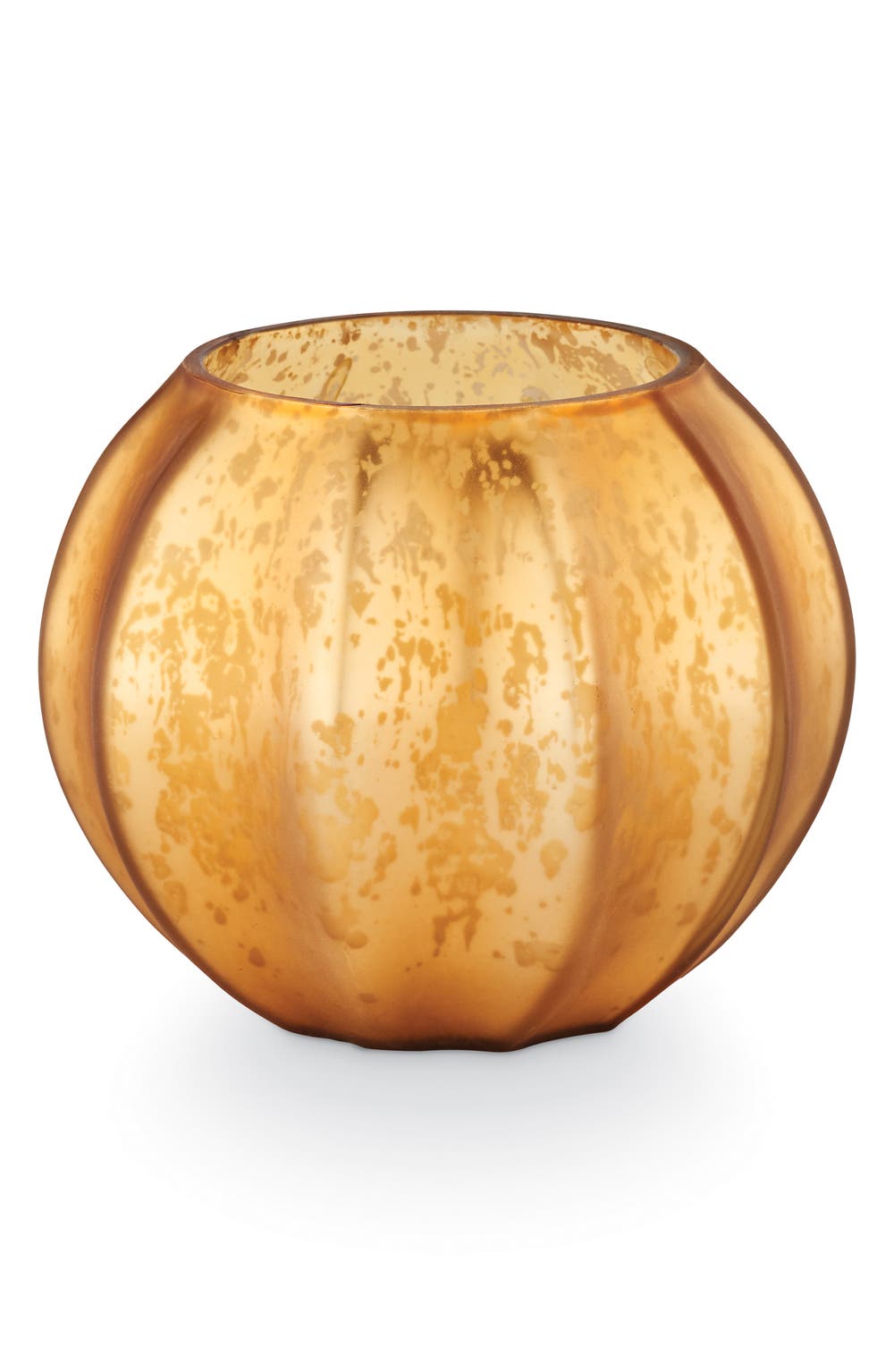 Mercury Leaves Glass Candle, color, GOLD