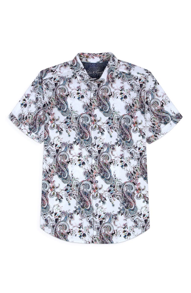 Robert Graham Pickwick Short Sleeve Button-Up Shirt, Alternate, color, 