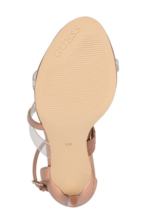 Guess Felecia Ankle Strap Sandal In Nude