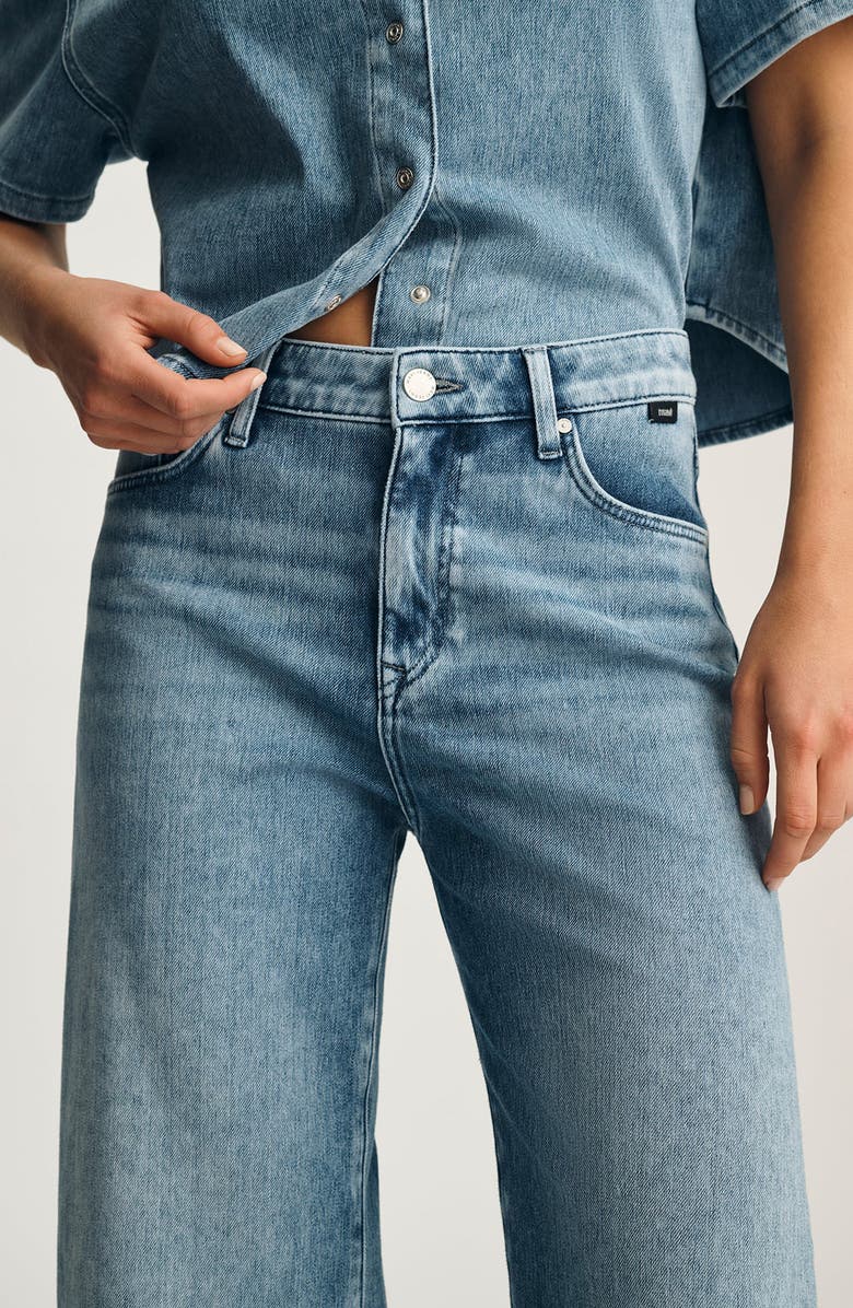 Mavi Jeans Paloma Wide Leg Ankle Jeans, Alternate, color, Mid Move