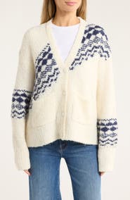 Derek Lam 10 Crosby Bette Fair Isle Cardigan
