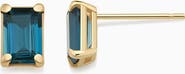 Oradina 14K Gold Date Me Birthstone Stud Earrings