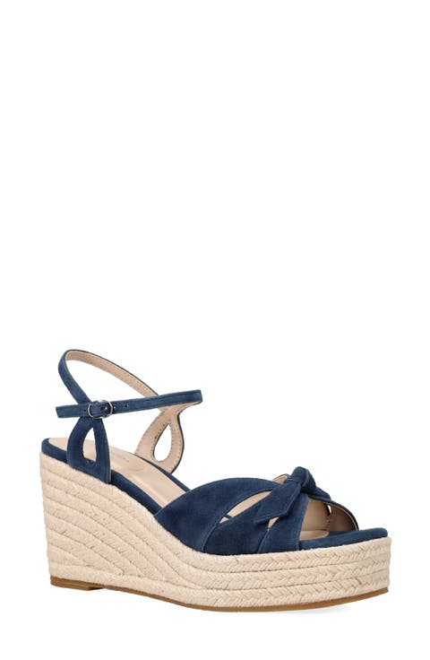 Elbie Espadrille Ankle Strap Platform Wedge Sandal (Women)