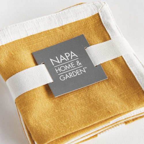 Napa Home & Garden Jase Cocktail Napkins Set Of 4 In Yellow