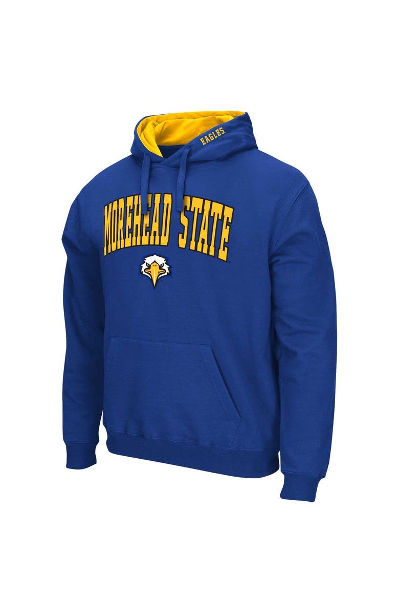 COLOSSEUM Men's Colosseum Blue Morehead State Eagles Arch & Logo 3.0 Pullover Hoodie, Alternate, color, Blue