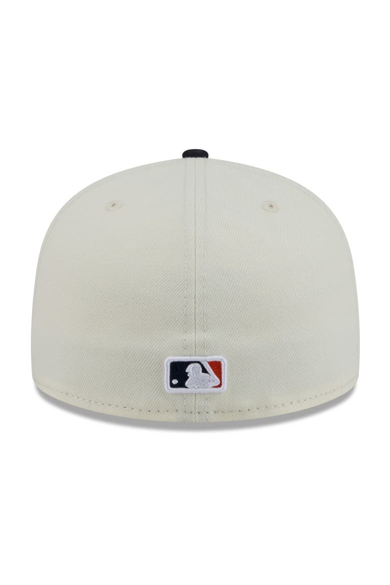 Men's New Era White/Navy Detroit Tigers Blossom 59FIFTY Fitted Hat, Alternate, color, White