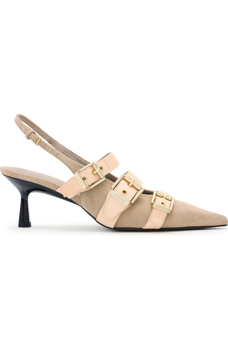 AllSaints Vivian Slingback Pointed Toe Pump, Alternate, color, Sand Brown