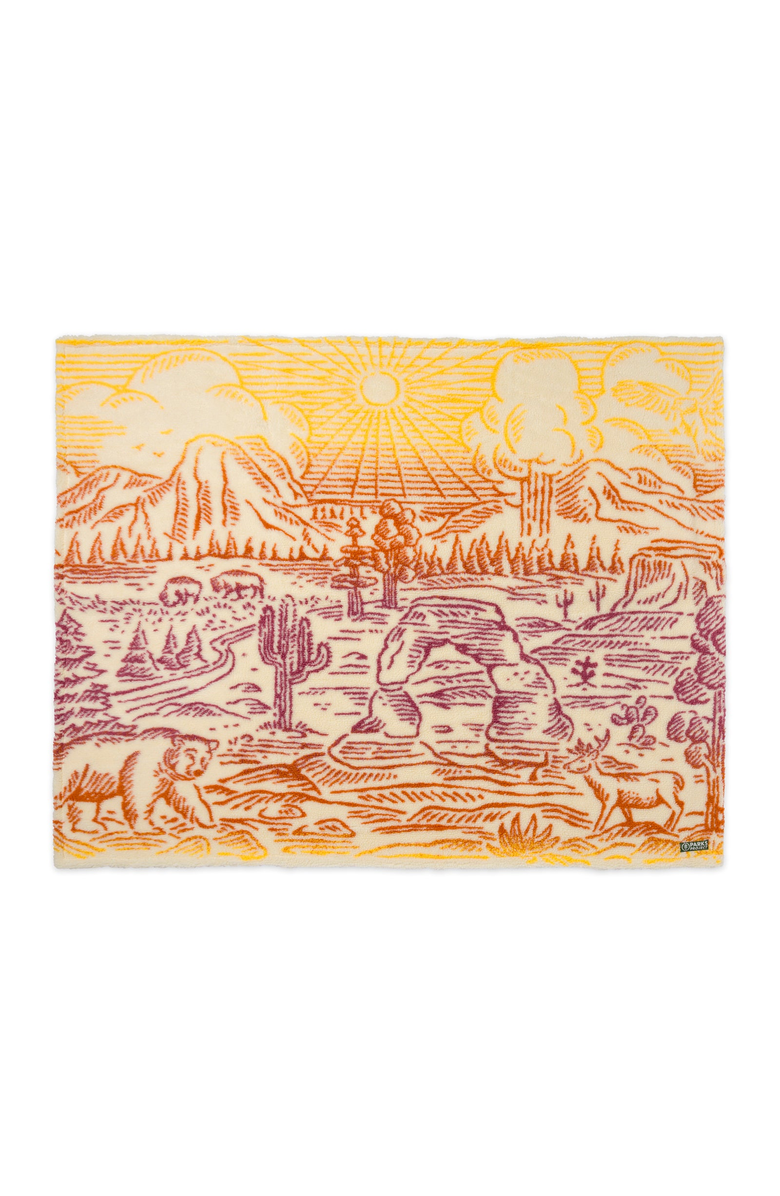 Parks Project Iconic Parks Ombre High Pile Fleece Throw Blanket, Main, color, Multi Color