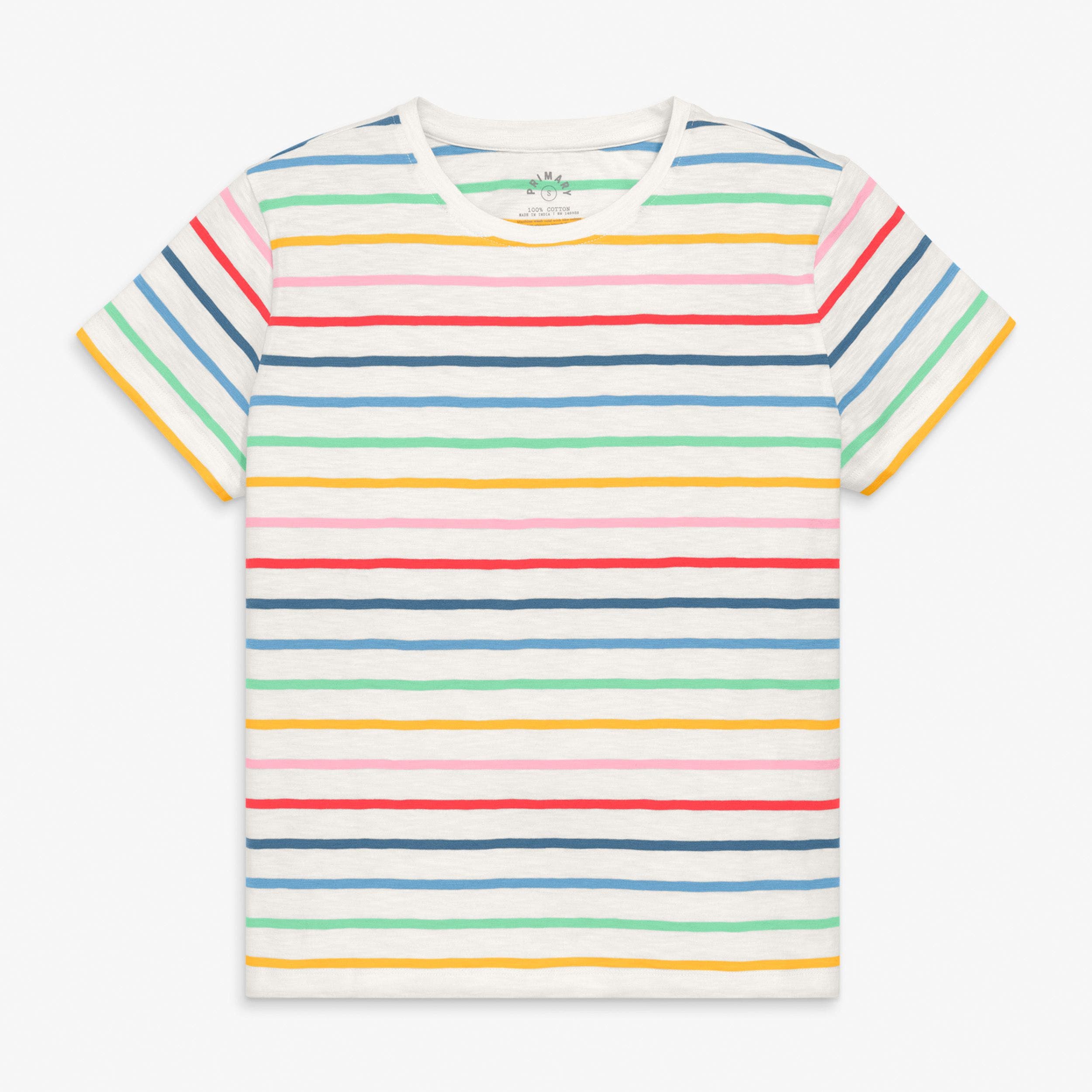 Women's Fit Rainbow Stripe Easy Tee