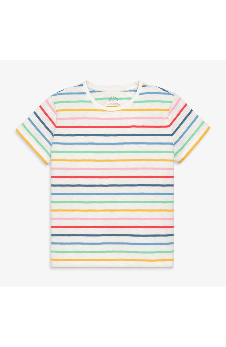 Primary Adult Rainbow Stripe Easy Tee, Main, color, Ivory Rainbow Sunrise Stripe